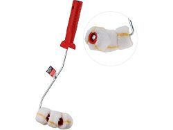 Валик "POLYESTER" 100мм с ручкой 6мм для покраски труб MASTER (3-х роликовый, ворс 12 мм, ...