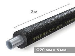 Теплоизоляция для труб SUPER PROTECT черная 20/6-2  