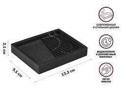 Мыльница ELEMENT MARBLE, черная (Композитный материал: полирезин под натуральный камень)  ...