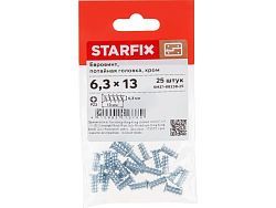 Евровинт 6.3x13 мм, потайная головка (25 шт в зип-локе)  