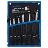 Ключи накидные отогнутые на 75град., набор 6пр. (6х7, 8х9, 10х11, 12х13, 14х15, 16х17мм)  ...