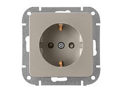 Розетка 1-ая (скрытая, с/з) песочная, Astrum  