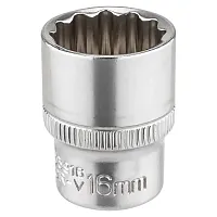 Головка 16мм (12гр.), 3/8" RockFORCE 