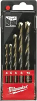 Сверла ударные по бетону DIN 8039 набор 5ед. (4/5/6/8/10мм) MILWAUKEE 