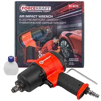 Пневмогайковерт ударный''Twin Hammer''с регулировкой 1/2''(720Hм,7500об/мин,6.3bar,236л/мин,штуцер 1...