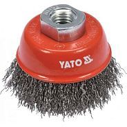 Щётка-крацовка чашка мягкая 100мм М14 INOX  YATO YT-47658