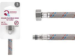 Подводка гибкая, Nylon, иголка м10 короткая - гайка 1/2" 80 см (6 Bar, 90°С)  ...