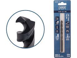Сверло по металлу ц/х 5.0х52х86 мм HSS-Co Black EXPERT (кобальт 5%)  