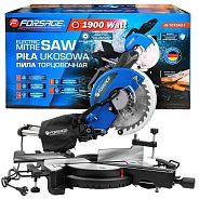 Пила циркулярная торцовочная с функцией протяжки (230V, 1900W, 4800об/мин, диск 254х30х2.4мм)  ...Forsage F-JS-1013A3-1