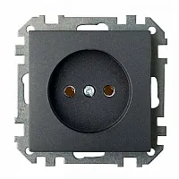 Розетка 2-ая (скрытая, б/з) графит, Carre  