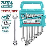 Набор ключей комбинированных с трещоткой   (12 шт)