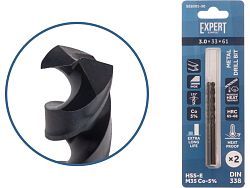 Сверло по металлу ц/х 3.0х33х61 мм HSS-Co, комплект из 2-х шт Black EXPERT (кобальт 5%)  ...