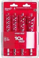 Набор__Сверла по дереву 13-25 мм Speed Feed (4 шт / блистер), MILWAUKEE ...