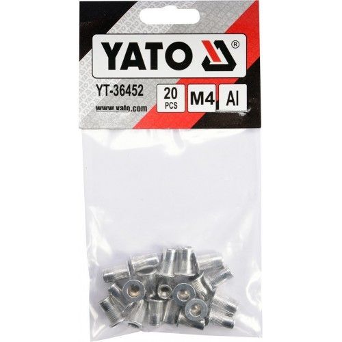 Заклепки резьбовые алюминиевые М4, 20шт  YATO YT-36452