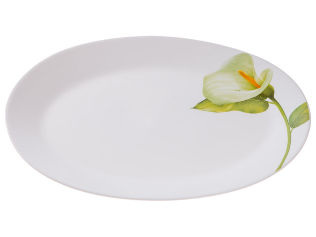 Блюдо стеклокерамическое, 320 mm, овальное, серия Белая калла  ...DIVA LA OPALA 13-132026