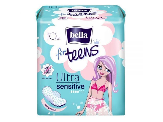 Прокладки гигиен. For Teens Ultra Sensetive 10 шт.  BELLA BE-013-RW10-228