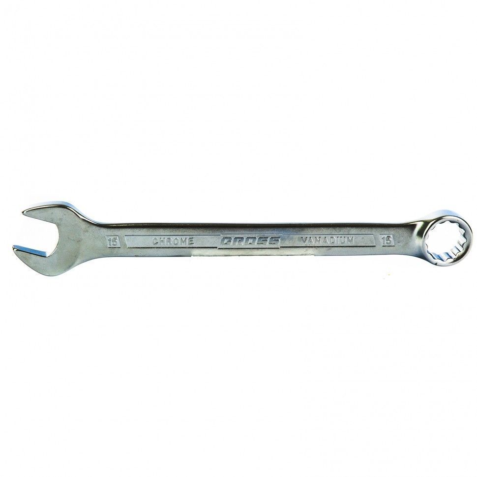 Ключ комбинированный 15 mm, CrV, холодный штамп  Gross 15134