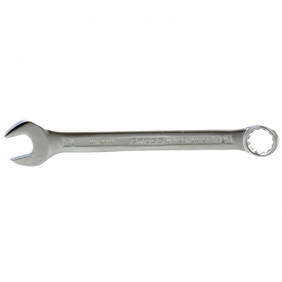 Ключ комбинированный 17 mm, CrV, холодный штамп  Gross 15136