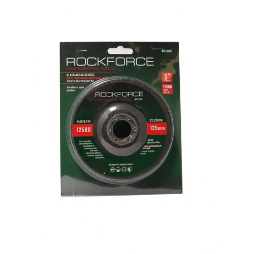 Круг абразивный обдирочный на фибровой основе 125x22 мм.  Rock FORCE RF-BD125D