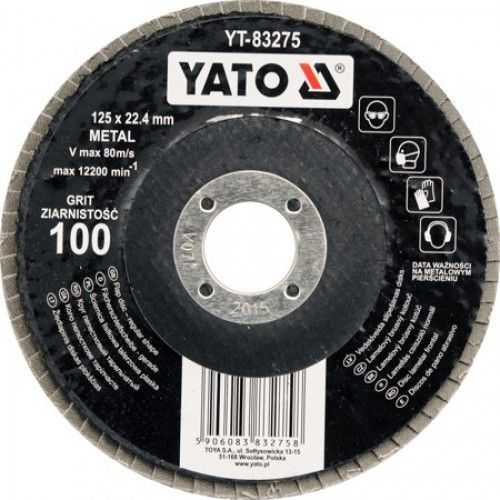 Круг лепестковый 125mm  Р80  YATO YT-83274
