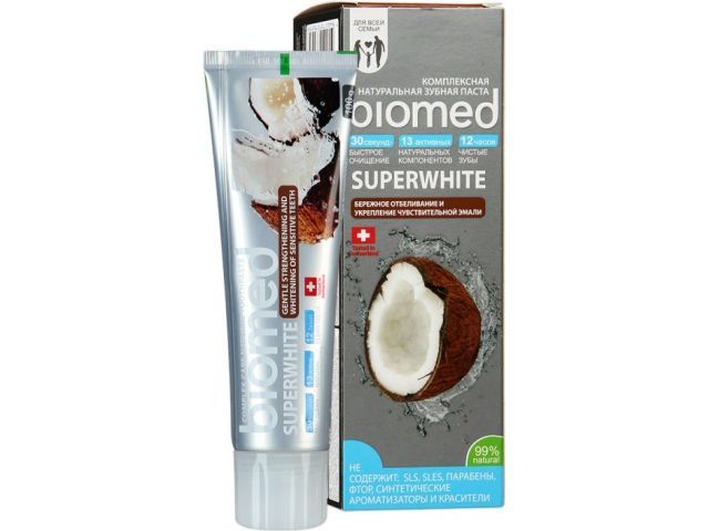 Зубная паста Super White 100 г  BIOMED СУ-192