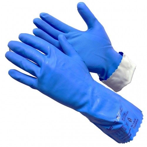 Перчатки из латекса и нитрила, синего цвета  (размер 7 (S))  SL1   ...GWARD SL1-S