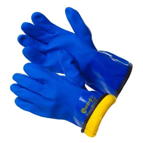 Перчатки утепленные с обливкой ПВХ синего цвета, удлиненная крага (размер 11 (XXL))  Barrel Plus   ...GWARD GSP608