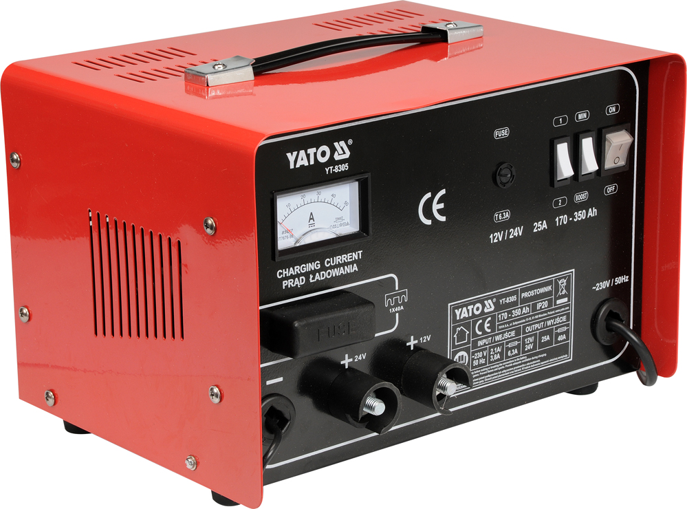 Зарядно-пусковое устройство (25A; 170-350Ah)  YATO YT-8305