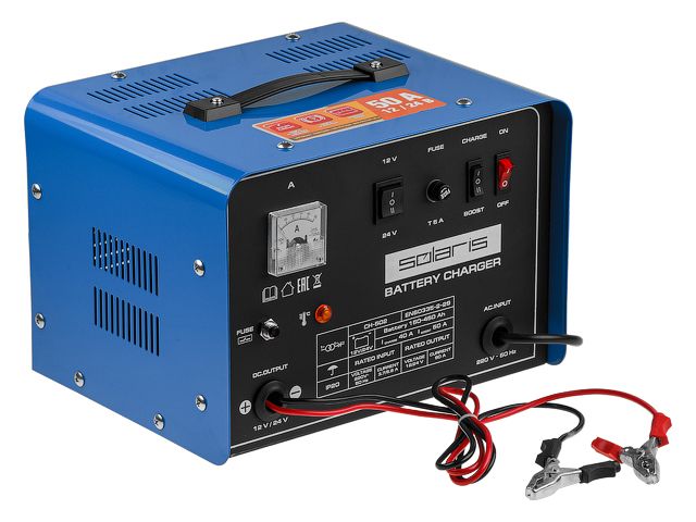 Зарядное устройство CH-502 (12 В / 24 В, 50 А, 150 - 450 А*ч, BOOST)  SOLARIS CH502011