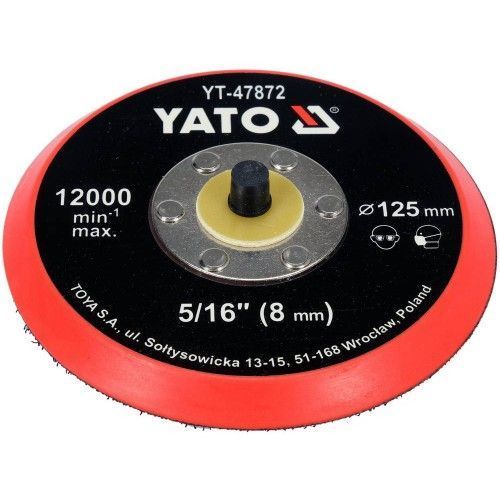 Насадка резиновая шлифовальная 125mm 5/16" (8mm) с липучкой   ...YATO YT-47872