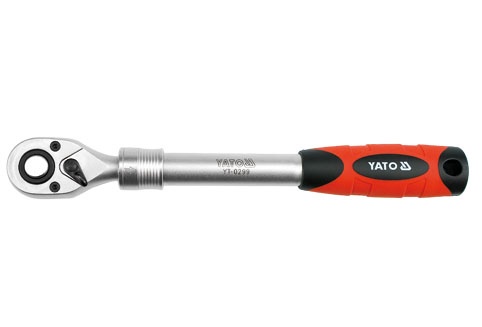 Ключ трещоточный для головок телескопичнский 1/2" T72  L305-445mm  ...YATO YT-0299