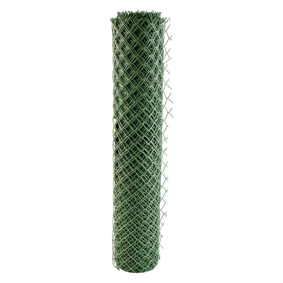 Решетка заборная в рулоне, облегченная, 1.5х25 м, ячейка 70х70 мм, пластиковая, зеленая ... 64523